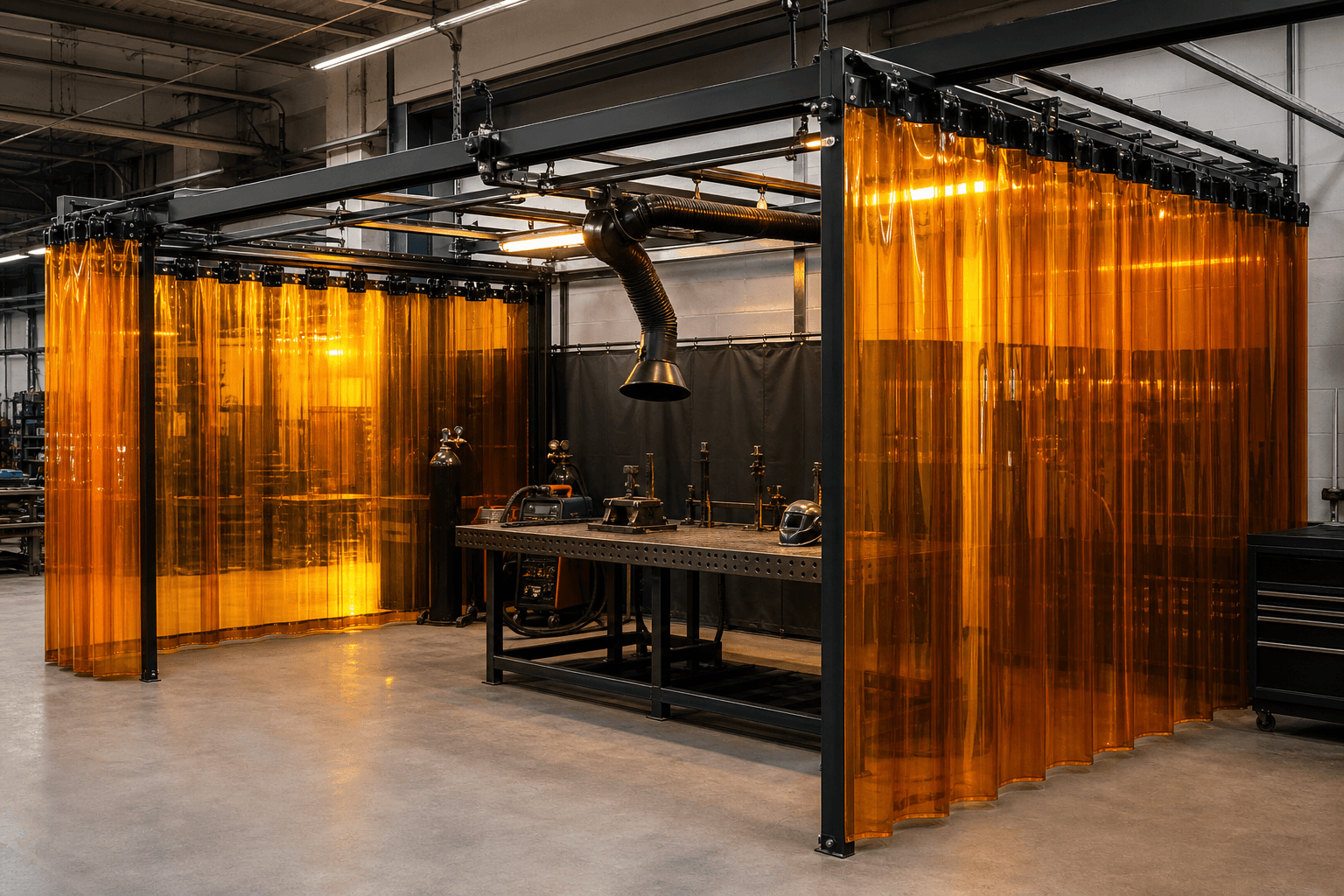 JINGPENG manufacturing facility for welding protection systems